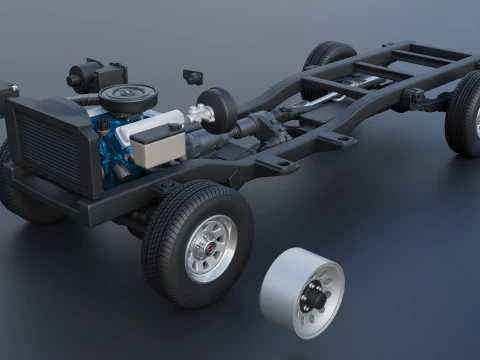 Pickup Truck F-150 Long Bed 1987 3D Print Model