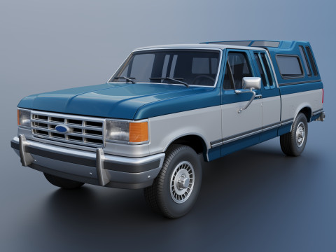 Pickup Truck F-150 Long Bed 1987 Modello di stampa 3D
