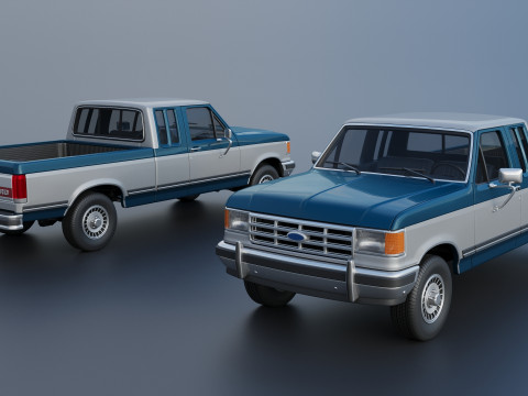 Camioneta F-150 de caja larga 1987 Modelo de impresión 3D