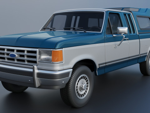 Camioneta F-150 de caja larga 1987 Modelo de impresión 3D