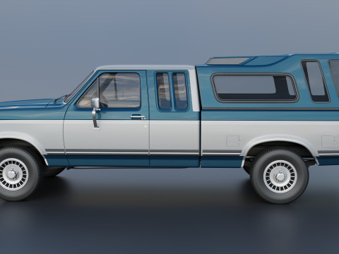 Camioneta F-150 de caja larga 1987 Modelo de impresión 3D