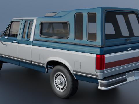 Camioneta F-150 de caja larga 1987 Modelo de impresión 3D
