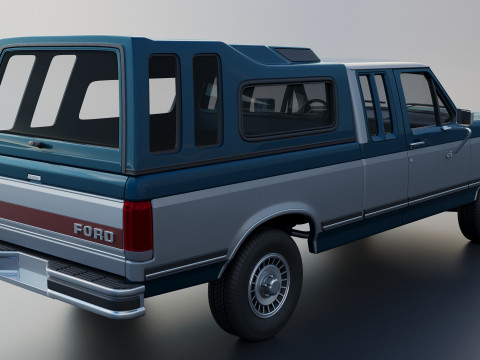 Camioneta F-150 de caja larga 1987 Modelo de impresión 3D