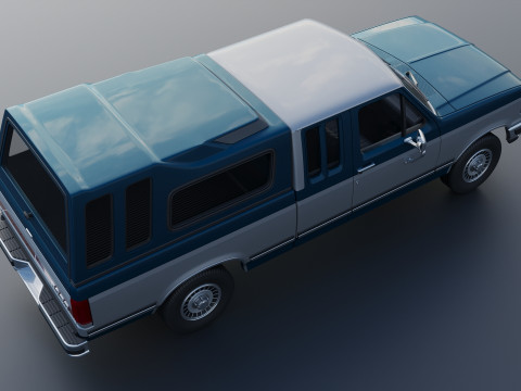 Camioneta F-150 de caja larga 1987 Modelo de impresión 3D