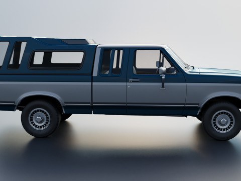Camioneta F-150 de caja larga 1987 Modelo de impresión 3D