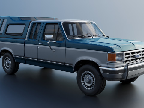 Camioneta F-150 de caja larga 1987 Modelo de impresión 3D