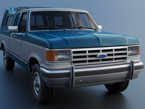 Camioneta F-150 de caja larga 1987 Modelo de impresión 3D