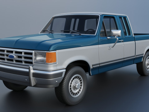 Camioneta F-150 de caja larga 1987 Modelo de impresión 3D