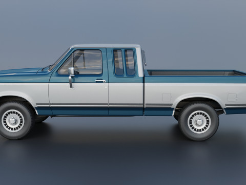 Camioneta F-150 de caja larga 1987 Modelo de impresión 3D