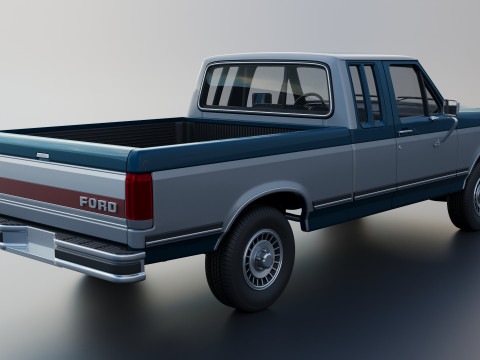 Camioneta F-150 de caja larga 1987 Modelo de impresión 3D