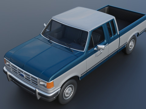 Camioneta F-150 de caja larga 1987 Modelo de impresión 3D