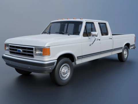 Camioncino F-350 Crew Cab 1987 Modello di stampa 3D