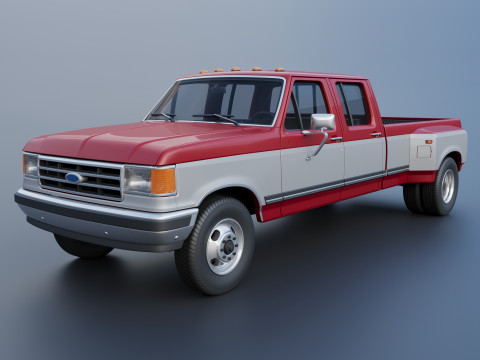 Пикап F-350 Crew Cab Dual 1987 г. 3D Принт Модель