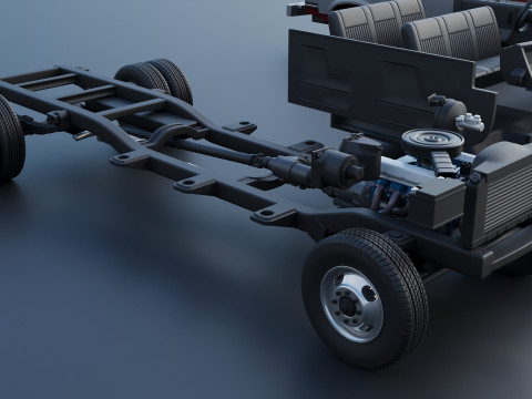 Kamyonet F-350 Mürettebat Kabini İkili 1987 3D Baskı Modeli