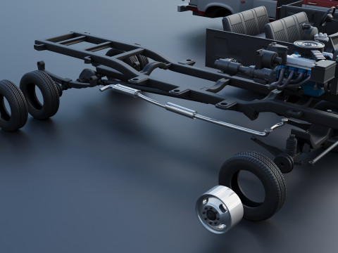 Kamyonet F-350 Mürettebat Kabini İkili 1987 3D Baskı Modeli