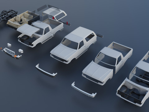 Bronco 1987 3D Druckmodell