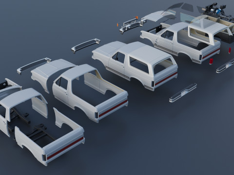 Bronco 1987 3D Druckmodell