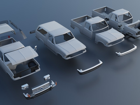 Bronco 1987 3D Druckmodell