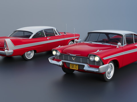 Плімут Ф'юрі 1958 3D Принт Модель