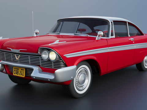 Плімут Ф'юрі 1958 3D Принт Модель