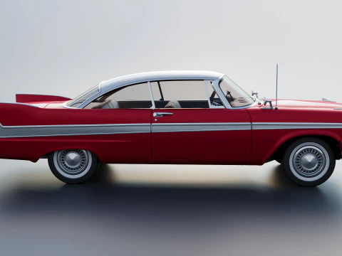 Plymouth Fury 1958 3D Print Model
