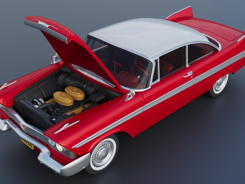 Плімут Ф'юрі 1958 3D Принт Модель