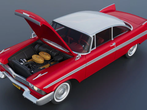 Plymouth Fury 1958 3D Print Model