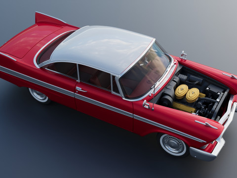 Плімут Ф'юрі 1958 3D Принт Модель