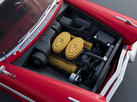 Плімут Ф'юрі 1958 3D Принт Модель