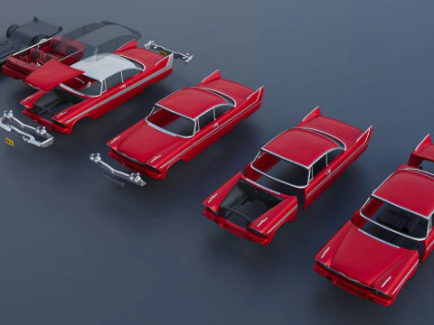 Plymouth Fury 1958 3D Print Model