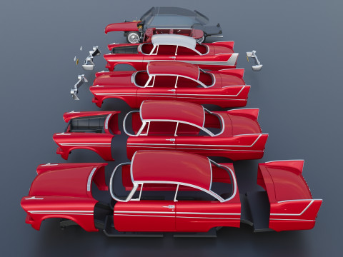 Плімут Ф'юрі 1958 3D Принт Модель