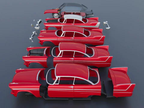 Plymouth Fury 1958 3D Print Model