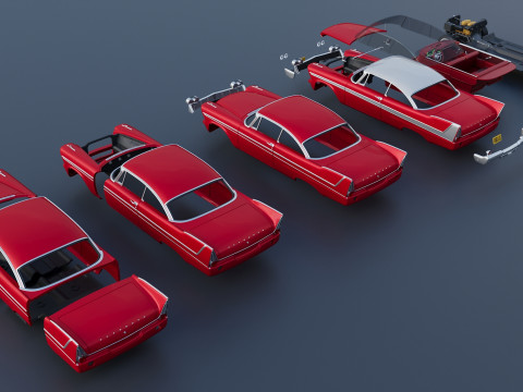 Плімут Ф'юрі 1958 3D Принт Модель