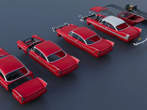 Plymouth Fury 1958 3D Print Model