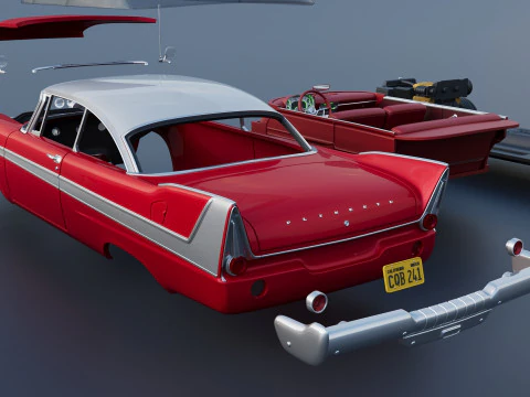 Plymouth Fury 1958 3D Print Model