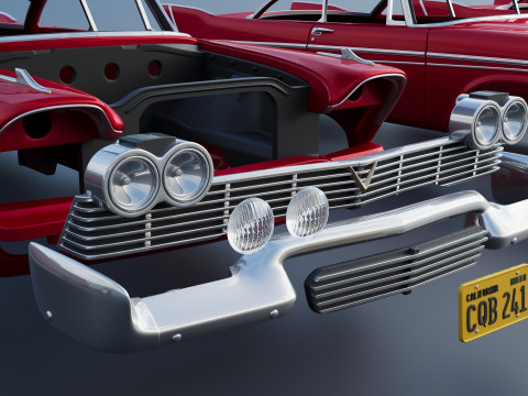 Плімут Ф'юрі 1958 3D Принт Модель