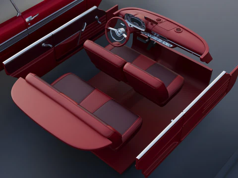 Plymouth Fury 1958 3D Print Model