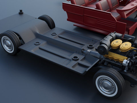 Плімут Ф'юрі 1958 3D Принт Модель