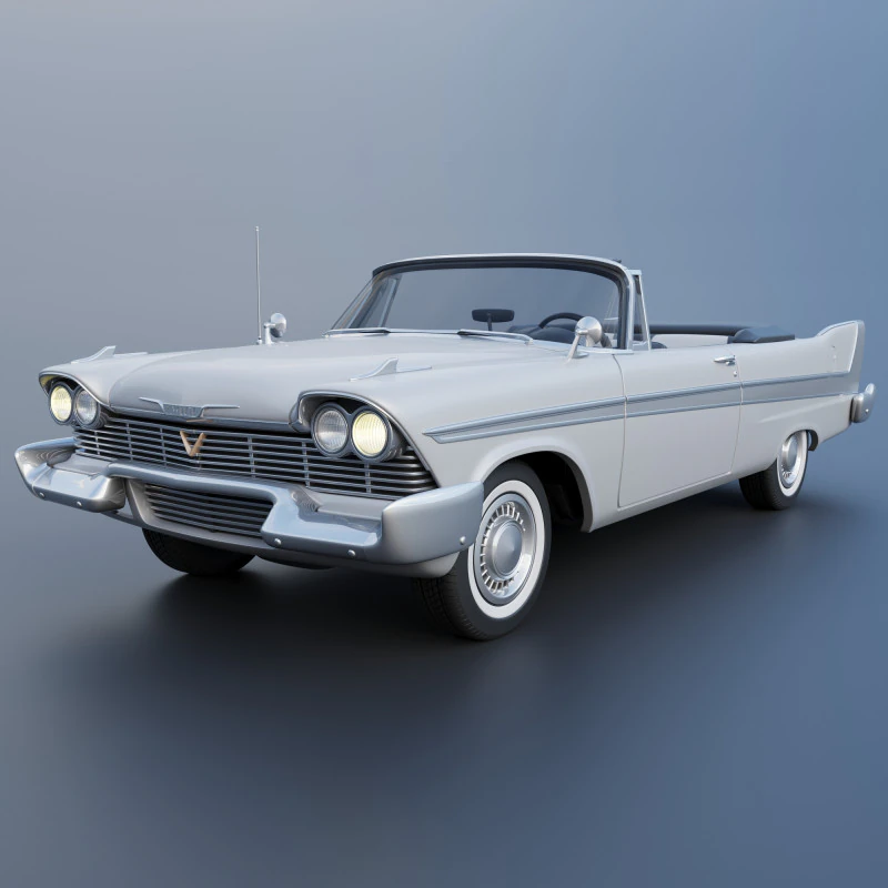Plymouth Belvedere Convertible 1958 3D Print Model .c4d .max .obj .3ds .fbx .stl .blend 