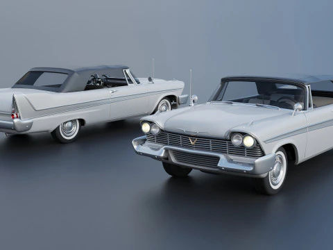 Plymouth Belvedere Convertible 1958 3D Print Model