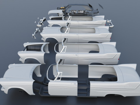 Plymouth Belvedere conversível 1958 Modelo de Impressão 3D