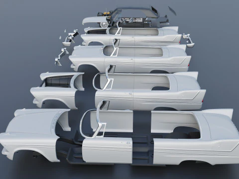 Plymouth Belvedere Convertible 1958 3D Print Model
