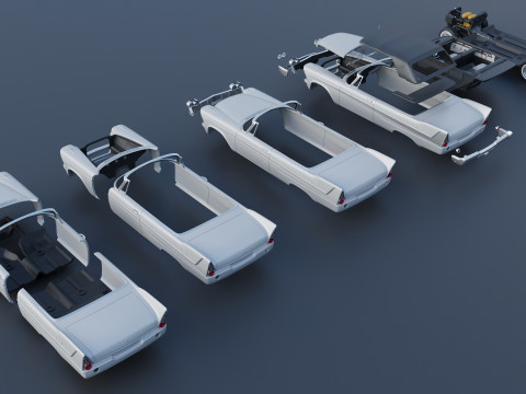 Plymouth Belvedere conversível 1958 Modelo de Impressão 3D