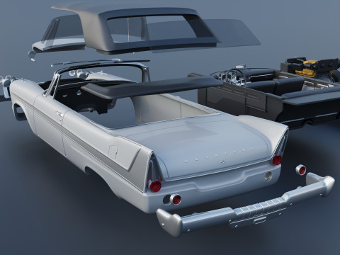 Plymouth Belvedere conversível 1958 Modelo de Impressão 3D