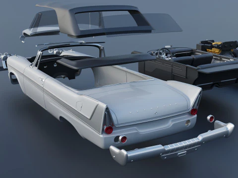 Plymouth Belvedere Convertible 1958 3D Print Model
