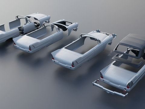 Plymouth Belvedere conversível 1958 Modelo de Impressão 3D