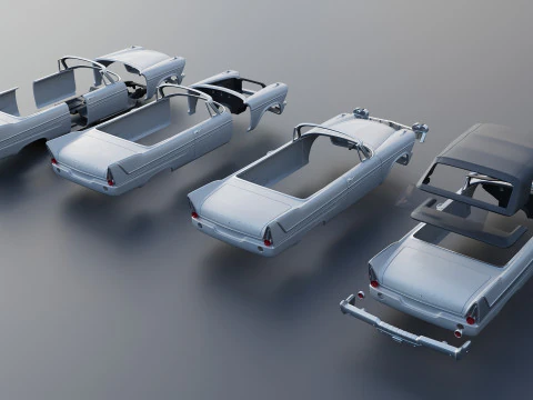 Plymouth Belvedere Convertible 1958 3D Print Model