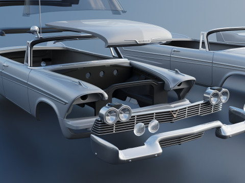 Plymouth Belvedere conversível 1958 Modelo de Impressão 3D