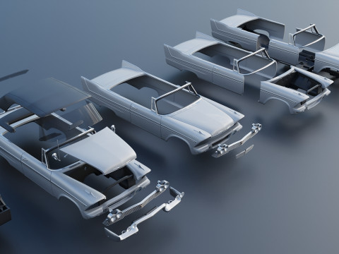 Plymouth Belvedere conversível 1958 Modelo de Impressão 3D