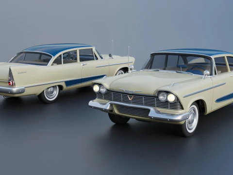 Plymouth Plaza 1958 3D Print Model